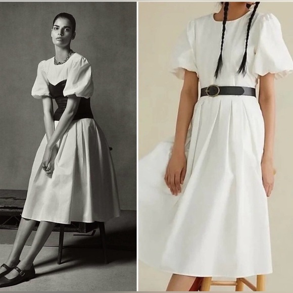 Anthropologie x Eri+Ali Corset Seamed Midi Dress Women’s Size 4 - Picture 15 of 15